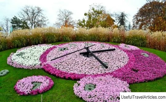 English park and flower clock (Jardin Anglais) description and photos - Switzerland: Geneva