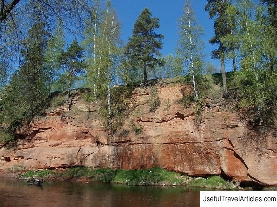 Outcrops of the Devonian on the Oredezh river near the village of Belogorka