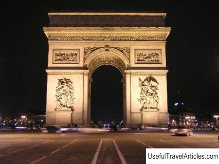 Arc de triomphe de l'Etoile description and photos - France: Paris