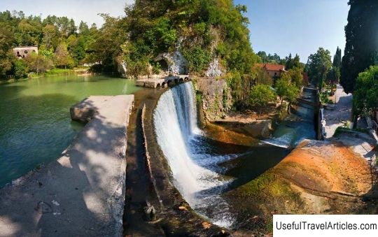Artificial waterfall and lake Psyrtskha description and photo - Abkhazia: New Athos