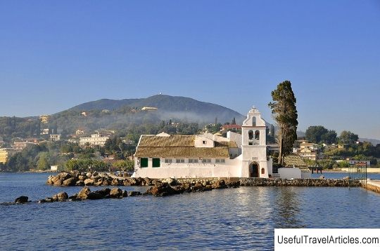 Mouse island and Vlakherne monastery (Panagia Vlakherne) description and photos - Greece: Corfu island
