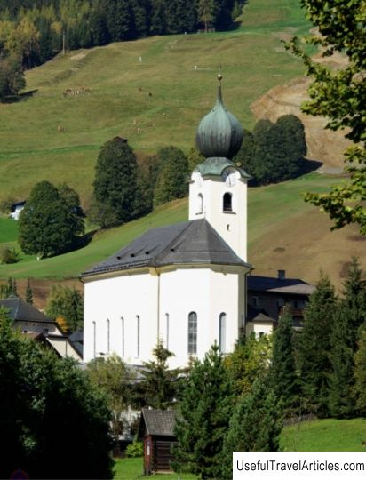 Parish Church of St. Bartholomew and Nicholas (Pfarrkirche hll. Bartholomaeus und Nikolaus) description and photos - Austria: Saalbach - Hinterglemm