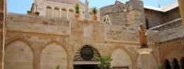 Franciscan monastery with the Church of St. Catherine in Israel, Bethlehem resort