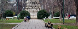 Doctor's monument in Bulgaria, Sofia resort