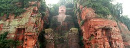 Statue of Maitreya Buddha in Leshan (Great Buddha of Leshan) in China