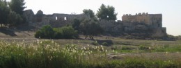 Ruins of the city of Antipatrida in Israel, Tel Aviv resort