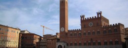 Tower of Torre del Mangia in Italy, Siena resort
