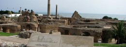 Baths of Anthony Pius (Baths of Antoninus) in Tunisia, resort of Carthage