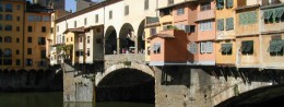 Ponte Vecchio bridge in Italy, resort of Florence