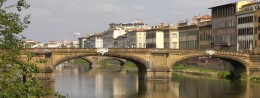 Ponte Santa Trinita Bridge in Italy, resort of Florence