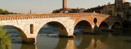 Ponte Pietra Bridge in Italy, Verona resort