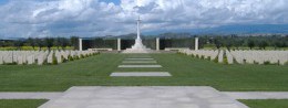 Military cemetery in Italy, Sicily resort