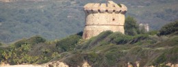Capitello Tower in the Gulf of Ajaccio in France, resort of Corsica