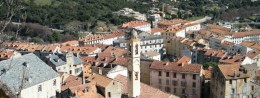 City of Corte in France, resort of Corsica