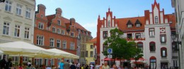 Historical center of Wismar in Germany