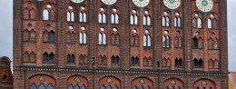 Historic city center of Stralsund in Germany