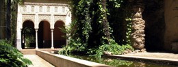 Garden of Carmen de los Martires in Spain, resort of Granada