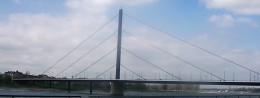 Oberkassel Bridge in Germany, Dusseldorf resort