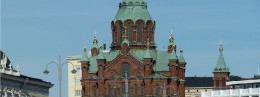 Assumption Cathedral in Helsinki in Finland, resort of Helsinki