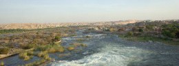 Rapids of the Nile in Egypt, Aswan resort