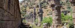 Ruins of the city of Alinda in Turkey, Aegean coast resort