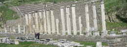 Ruins of the city of Pergamum in Turkey, Aegean coast resort