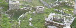 Ruins of the city of Troy in Turkey, Aegean coast resort