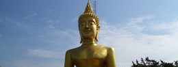 Golden Buddha statue in Thailand, Pattaya resort