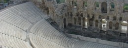 Odeon of Herodes Atticus in Greece, resort of Athens